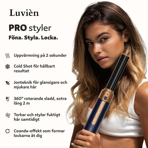 Luvièn Pro Multistyler 6-i-1 hårfön - Marinblå
