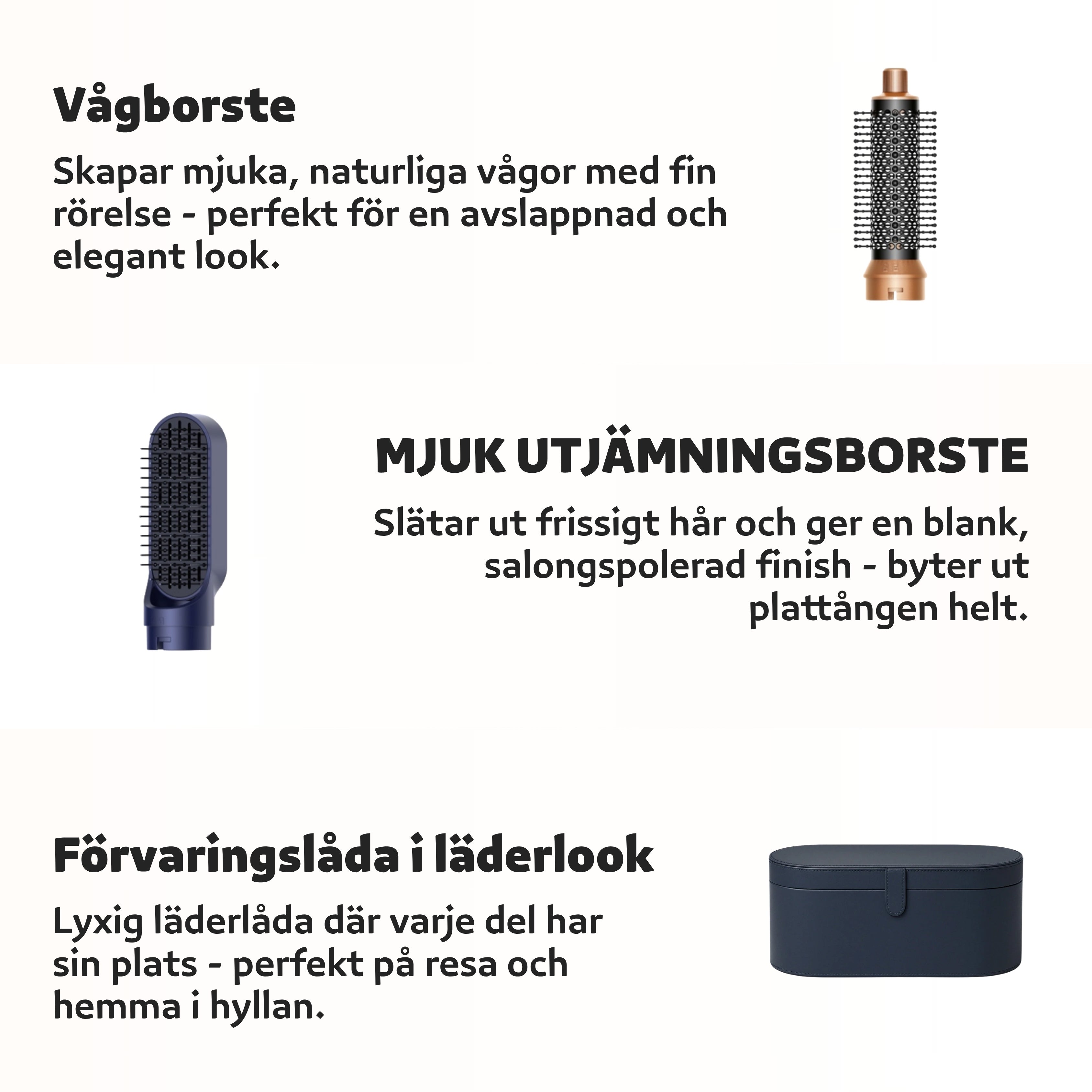 Luvièn Pro Multistyler 6-i-1 hårfön - Marinblå